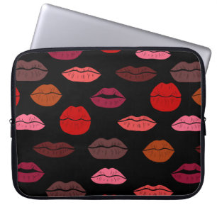 Seamless pattern colourful lips laptop sleeve