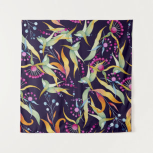 seamless pattern consisting of various plants, flo tapestry