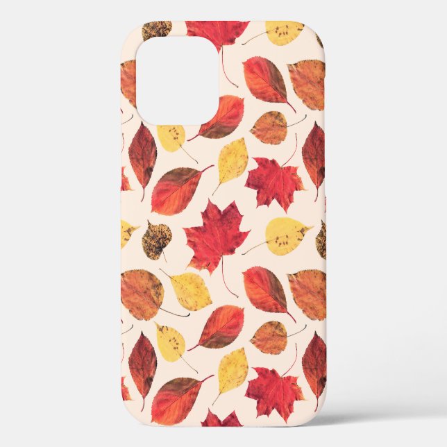 Seamless pattern created from real isolated leaves Case-Mate iPhone case (Back)