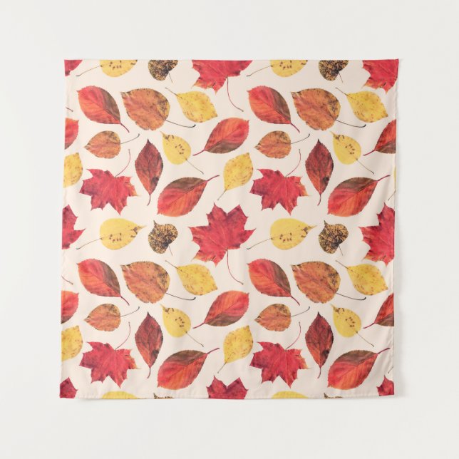 Seamless pattern created from real isolated leaves tapestry (Front)