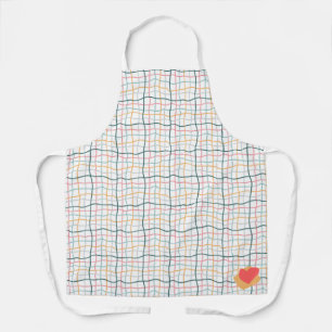 Seamless Pattern Crossing Doodle Lines Apron