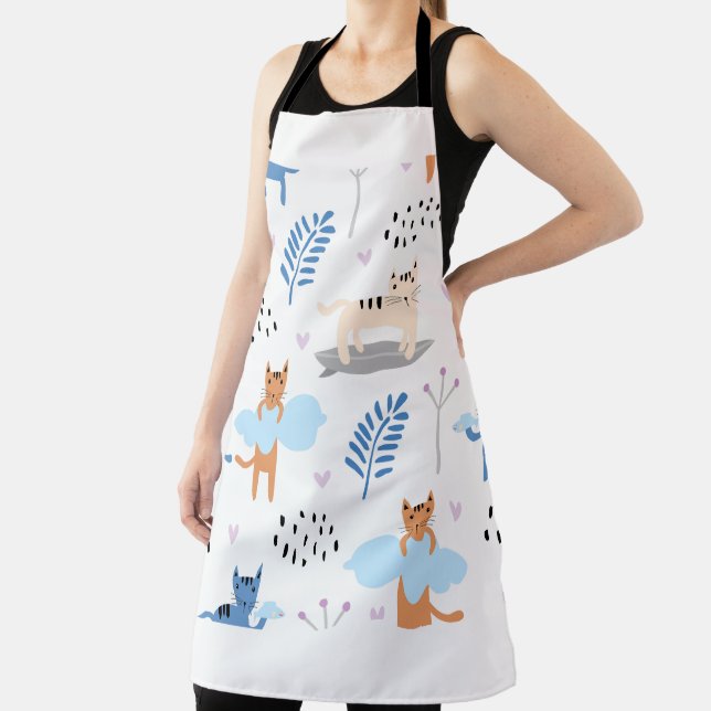Seamless Pattern Cute Cats Apron (Insitu)