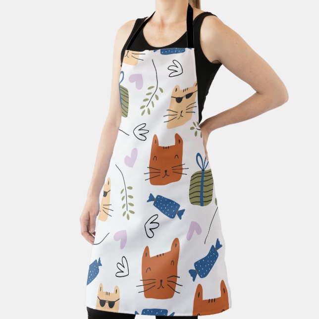 Seamless Pattern Cute Cats Apron (Insitu)