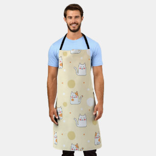 Seamless Pattern Cute Cats Apron