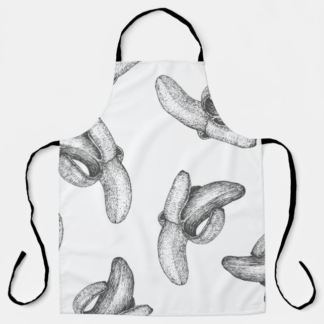 Seamless pattern design or background with banana. apron (Front)
