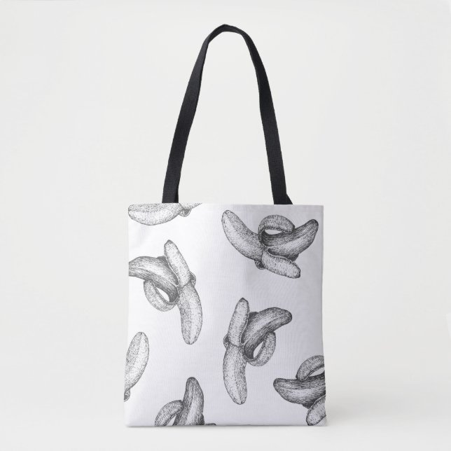 Seamless pattern design or background with banana. tote bag (Front)