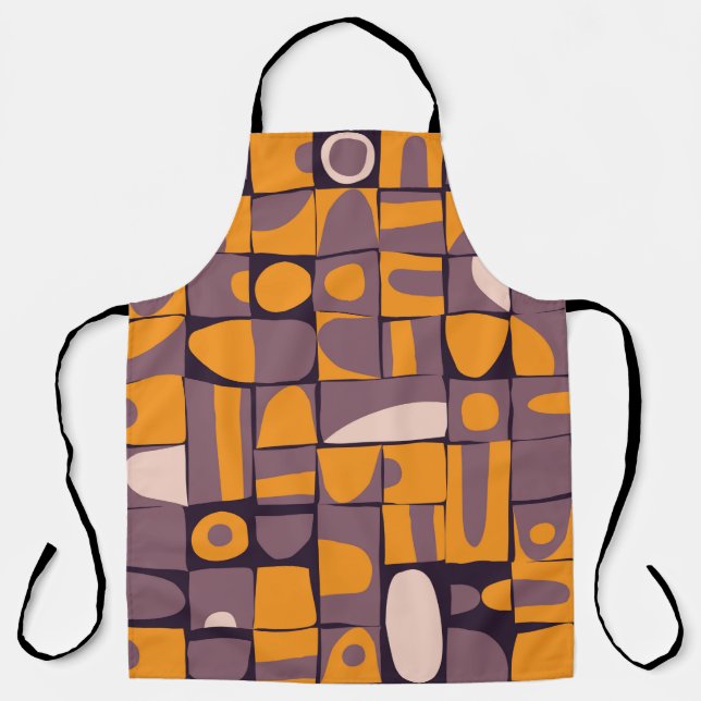 Seamless pattern design with sloppy geometric shap apron (Front)