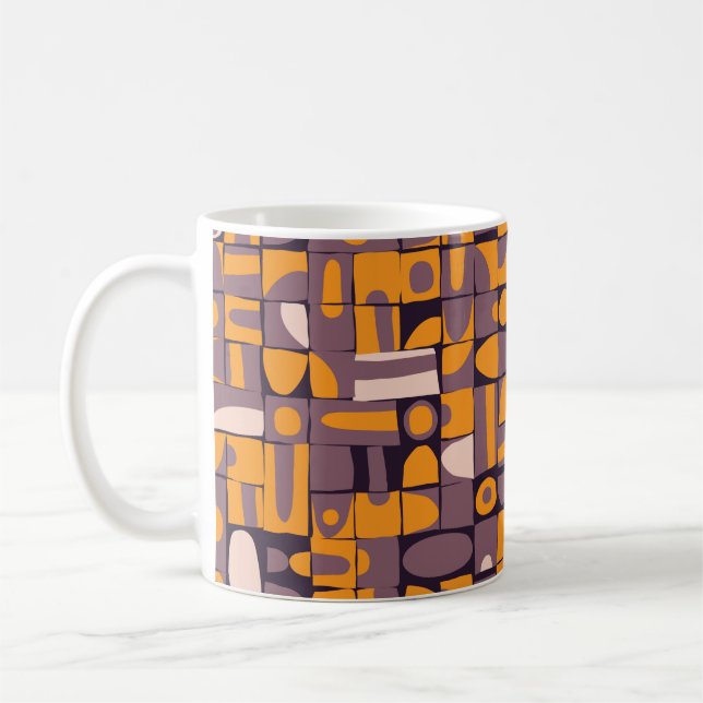 Seamless pattern design with sloppy geometric shap coffee mug (Left)