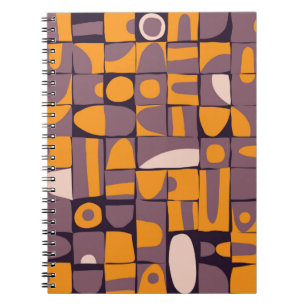 Seamless pattern design with sloppy geometric shap notebook