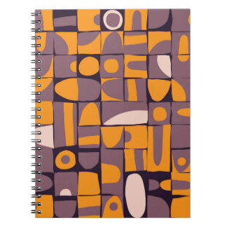 Seamless pattern design with sloppy geometric shap notebook