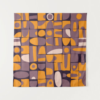 Seamless pattern design with sloppy geometric shap tapestry