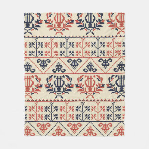 Seamless pattern design with traditional Palestini Fleece Blanket