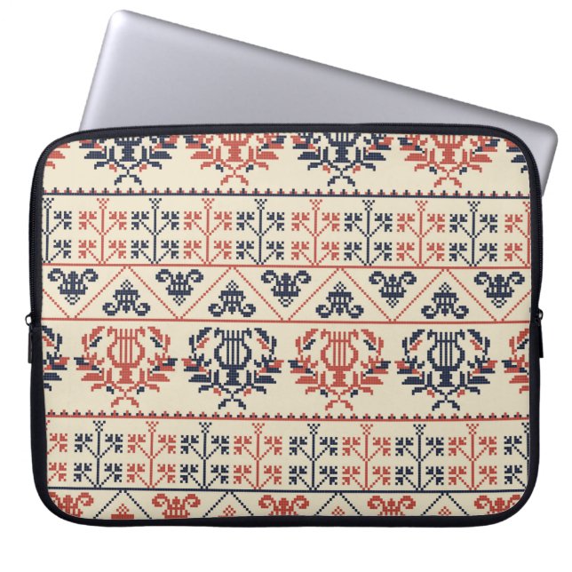 Seamless pattern design with traditional Palestini Laptop Sleeve (Front)