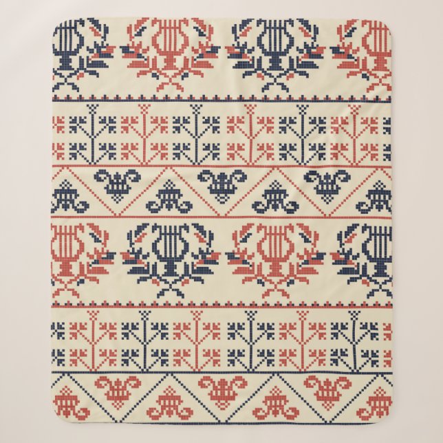 Seamless pattern design with traditional Palestini Sherpa Blanket (Front)