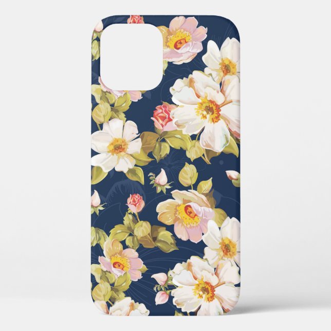 seamless pattern displaying bold flowers. Elegance Case-Mate iPhone Case (Back)