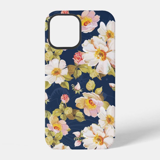 seamless pattern displaying bold flowers. Elegance iPhone Case (Back)