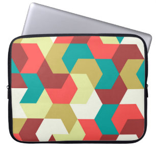 Seamless pattern. Endless background of geometric  Laptop Sleeve
