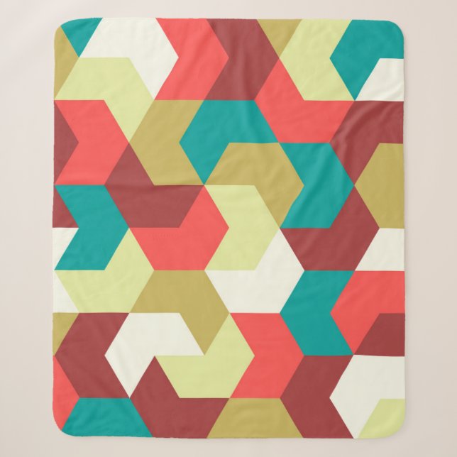 Seamless pattern. Endless background of geometric  Sherpa Blanket (Front)