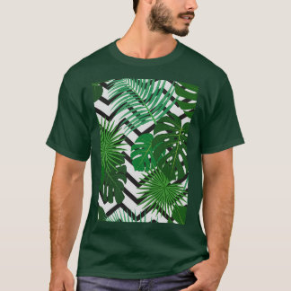 Seamless pattern exotic jungle tropical palm leave T-Shirt