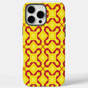 seamless pattern features intricate golden iPhone 16 pro max case