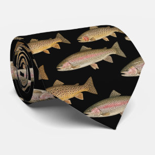 Seamless Pattern Fishing Lover  – Trout Fishing    Tie