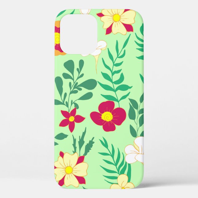 Seamless pattern flower and leaveshome decor, back Case-Mate iPhone case (Back)