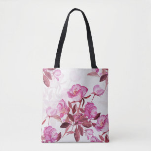 Seamless pattern flowering branch of rose hips. Wa Tote Bag