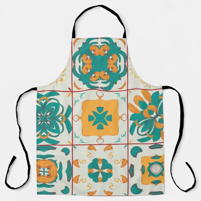 Seamless pattern from the 9 arabic tilesabstract,a apron (Front)