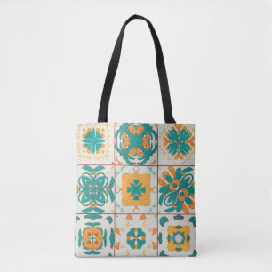 Seamless pattern from the 9 arabic tilesabstract,a tote bag