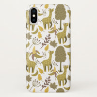 Seamless pattern Giraffe yellow white background