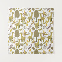 Seamless pattern Giraffe yellow white background