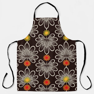 Seamless pattern graphic ornament. Floral stylish Apron
