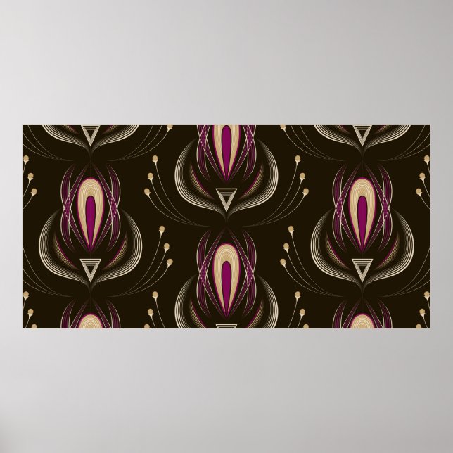Seamless pattern graphic ornament. Floral stylish  Poster (Front)