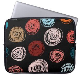 Seamless pattern hand drawn abstract dots. Backgro Laptop Sleeve