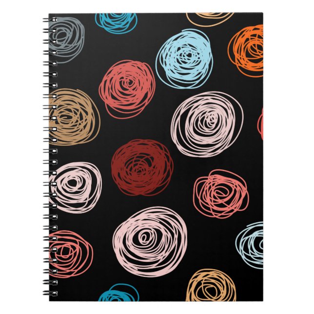 Seamless pattern hand drawn abstract dots. Backgro Notebook (Front)