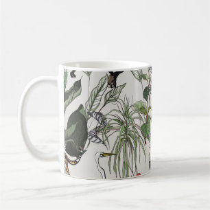 Seamless Pattern Hand Drawn Botanical Illustration Coffee Mug