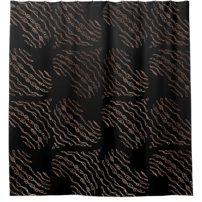 Seamless pattern heart pictured ornament valentine shower curtain (Front)