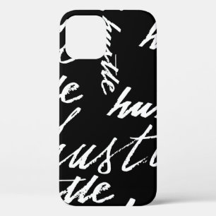 Seamless pattern hustle text grunge music handwrit iPhone 12 case