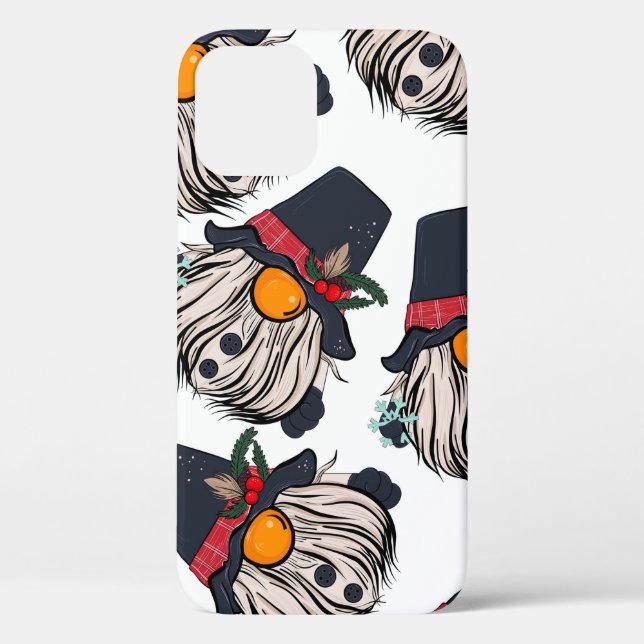 Seamless pattern illustration of a gnome with a be Case-Mate iPhone case (Back)