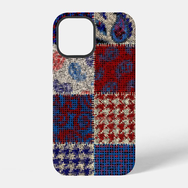 Seamless pattern. Imitation of a patchwork pattern iPhone Case (Back)