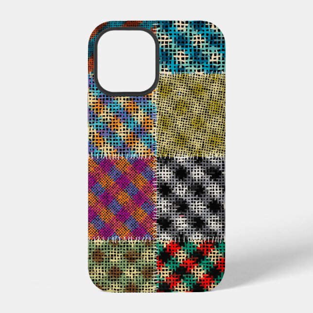 Seamless pattern. Imitation of a patchwork pattern iPhone Case (Back)