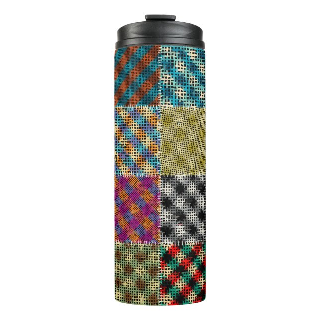 Seamless pattern. Imitation of a patchwork pattern Thermal Tumbler (Front)