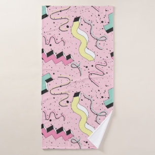 Seamless pattern in bright abstract retro style bath towel