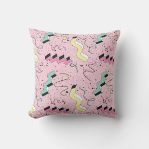Seamless pattern in bright abstract retro style cushion