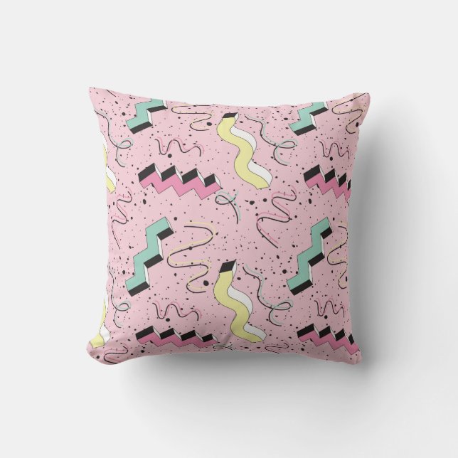 Seamless pattern in bright abstract retro style cushion (Front)