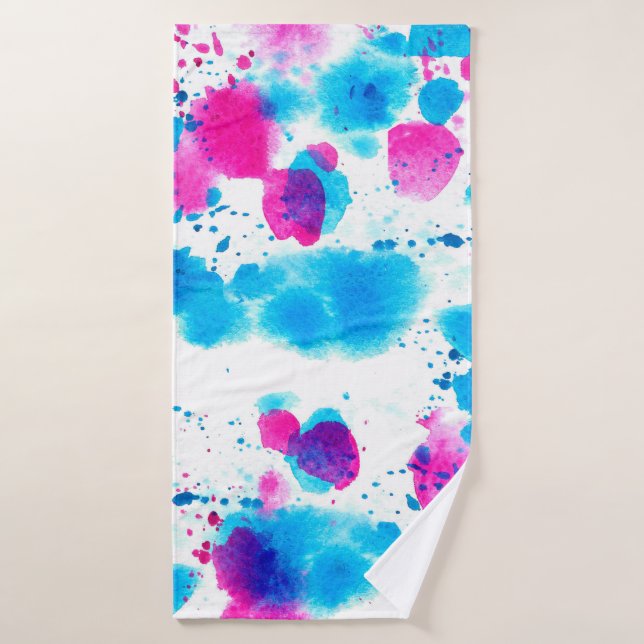 Seamless pattern in grunge style with stains water bath towel (Bath Towel)