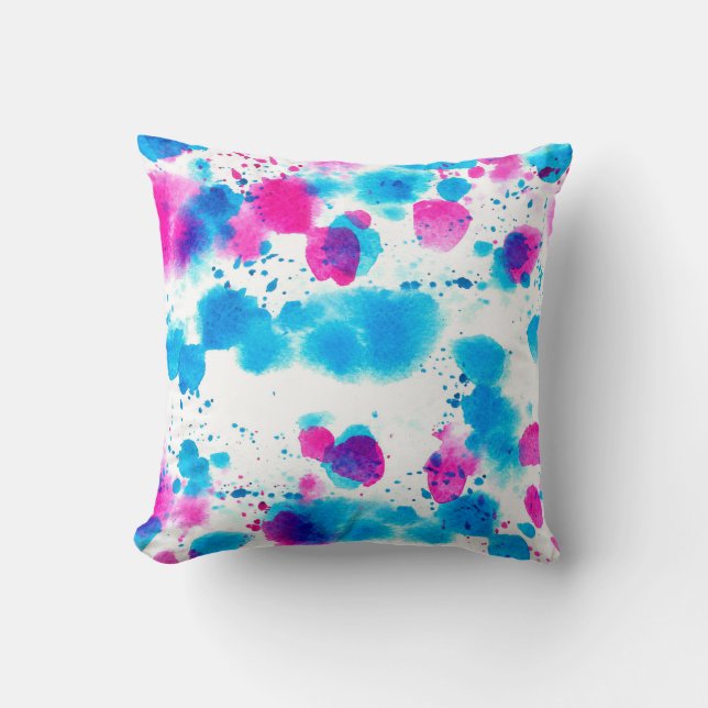 Seamless pattern in grunge style with stains water cushion (Front)