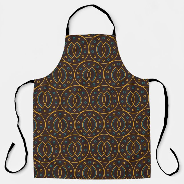 Seamless pattern in Indonesian batik style on the  Apron (Front)