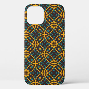 Seamless pattern in Indonesian batik style on the  iPhone 12 Case