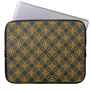 Seamless pattern in Indonesian batik style on the  Laptop Sleeve